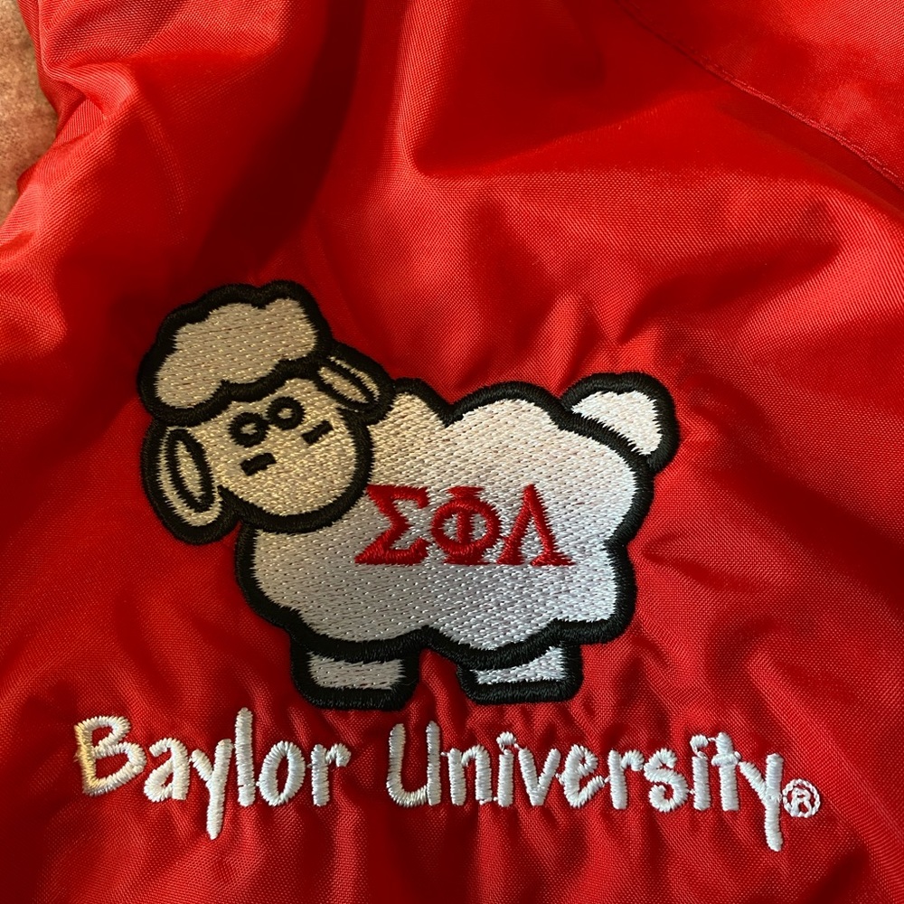 Red sigma phi lambda twin coat